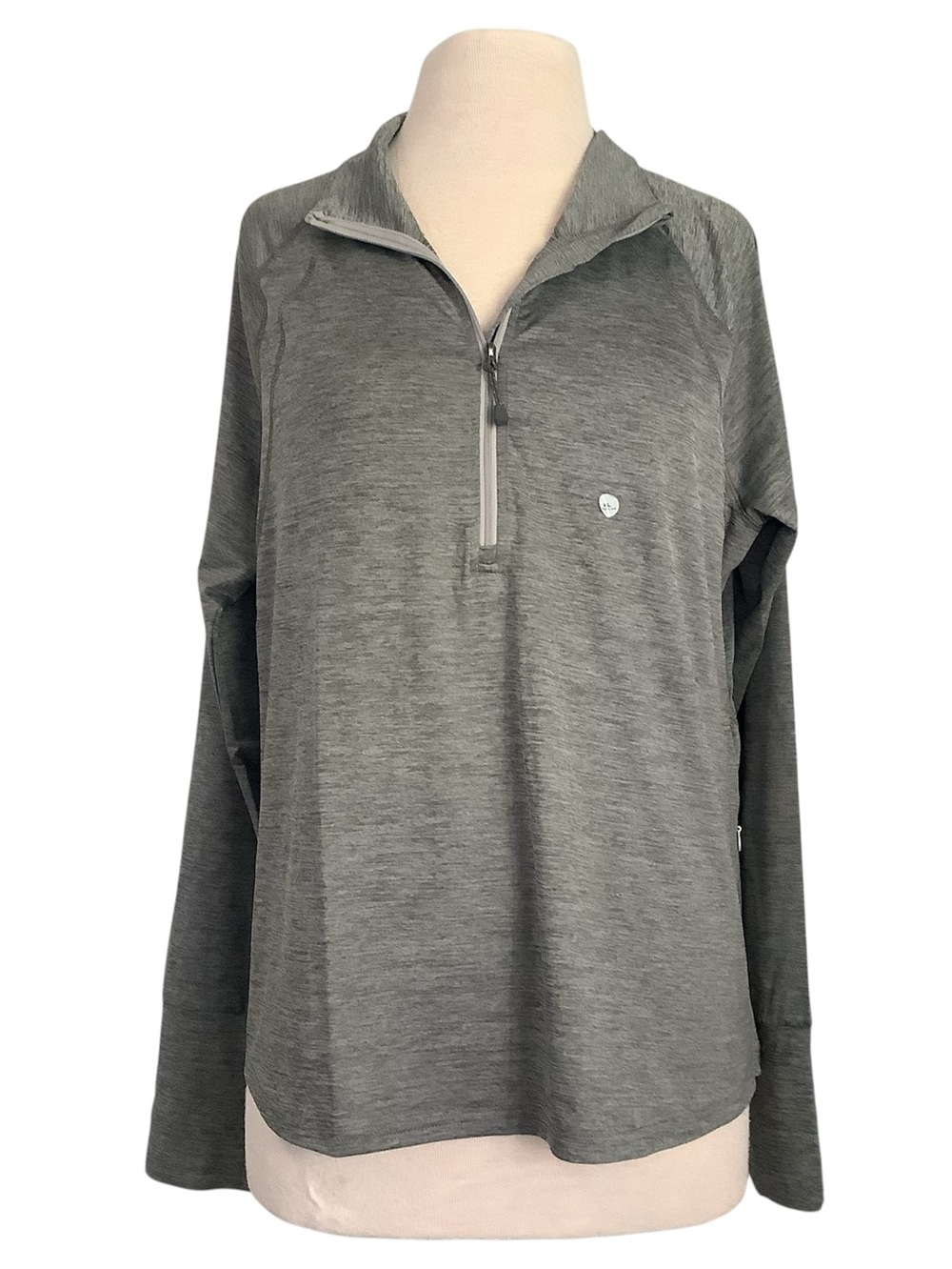 NWOT Eddie Bauer Heather Gray Quarter-Zip Pullover